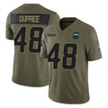 Perkns LA.Chargers #48 Bud Dupree Player Olive 2025 Salute To Service Limited Game Stitched Jerseys