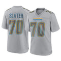Perkns LA.Chargers #70 Rashawn Slater Player Gray Atmosphere Fashion Home Game Stitched Jerseys