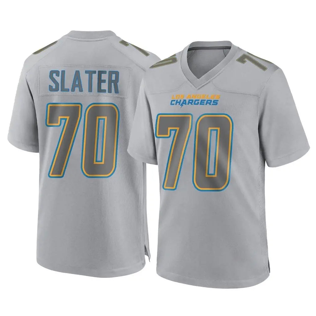 Perkns LA.Chargers #70 Rashawn Slater Player Gray Atmosphere Fashion Home Game Stitched Jerseys