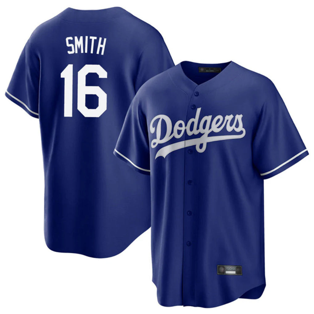 Perkns LA.Dodgers #16 Will Smith Player Royal Game Stitched Jerseys