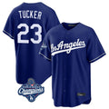 Perkns LA.Dodgers #23 Kyle Tucker Player Royal World Series Meet Game Stitched Jerseys