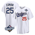 Perkns LA.Dodgers #25 Tommy Edman Player Gold White World Series 2026 Collection Stadium Limited Stitched Jerseys