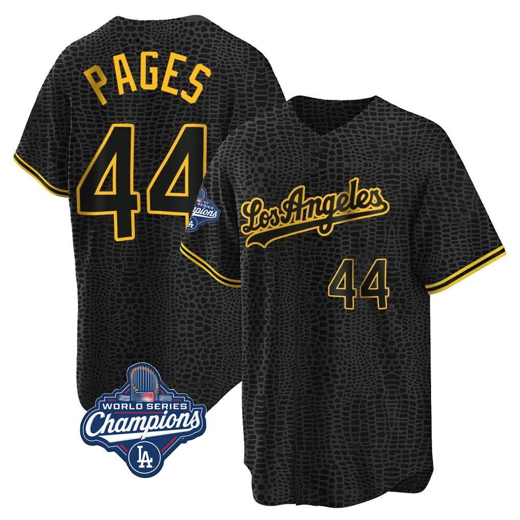 Perkns LA.Dodgers #44 Andy Pages Player Black Gold World Series Meet Limited Home Stitched Jerseys