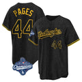 Perkns LA.Dodgers #44 Andy Pages Player Black Gold World Series Meet Limited Home Stitched Jerseys