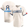 Perkns LA.Dodgers #8 Enrique Hern?¡ì?¨¦ndez Player Cream City Connect Limited Home Stitched Jerseys