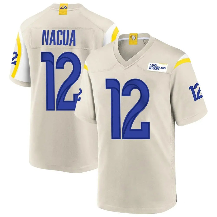 Perkns LA.Rams #12 Puka Nacua Player Bone Replica Game Stitched Jerseys