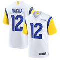 Perkns LA.Rams #12 Puka Nacua White Game Player Jersey American Stitched Jerseys