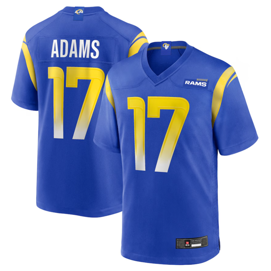 Perkns LA.Rams #17 Davante Adams Royal Game Player Stitched Jerseys