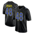 Perkns LA.Rams #48 Omar Speights Player Black Fashion Limited Home Game Stitched Jerseys