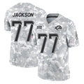 Perkns LA.Rams #77 Alaric Jackson Player Arctic Camo Salute To Service Limited Game Stitched Jerseys
