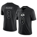 Perkns LA.Rams #8 Jared Verse Player Black RFLCTV Limited Stitched Jerseys