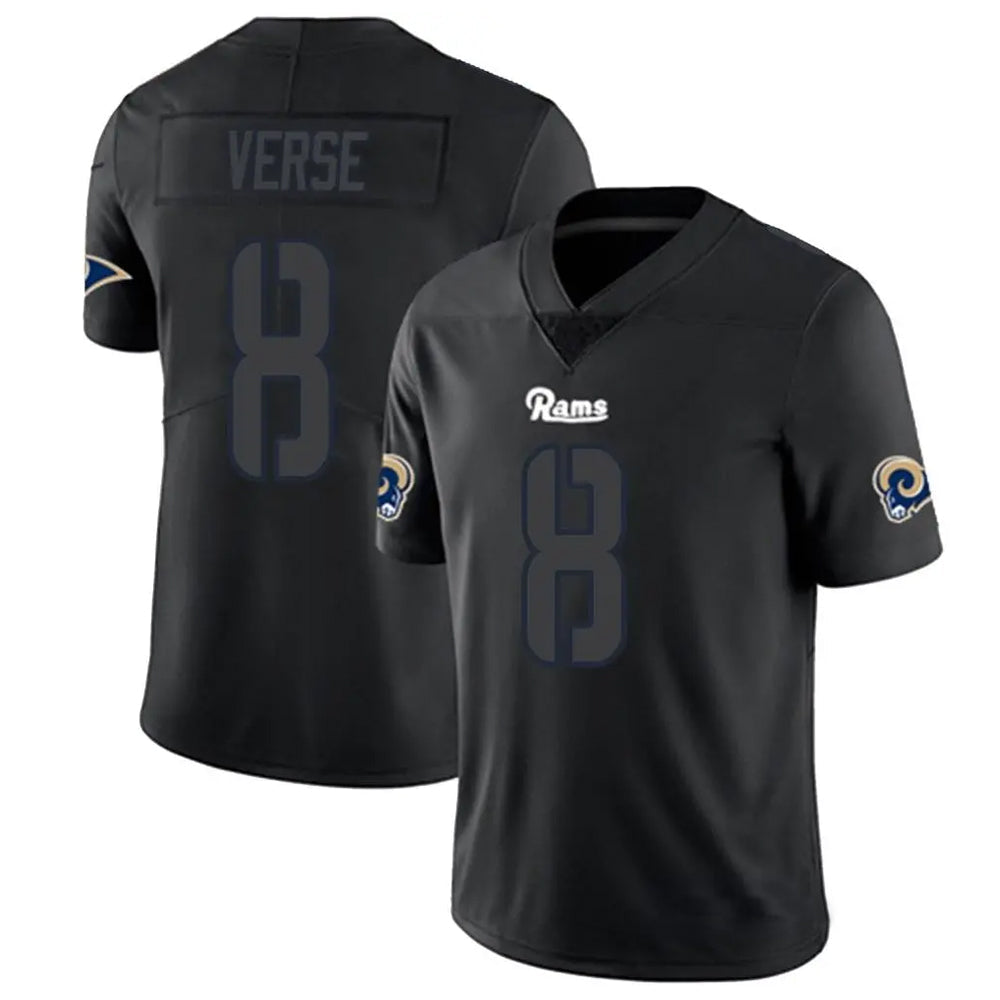 Perkns LA.Rams #8 Jared Verse Player Limited Black Impact Stitched Jerseys
