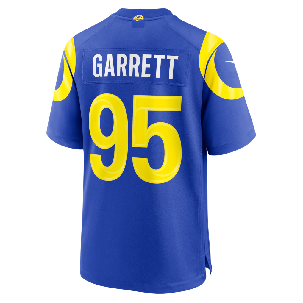 Perkns LA.Rams #95 Myles Garrett Royal Game Stitched Jerseys