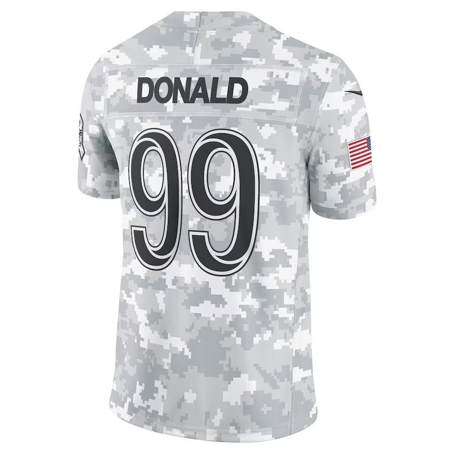 Perkns LA.Rams #99 Aaron Donald Arctic Camo 2024 Salute to Service Retired Player Limited Jersey Stitched Jerseys