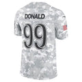 Perkns LA.Rams #99 Aaron Donald Arctic Camo 2024 Salute to Service Retired Player Limited Jersey Stitched Jerseys