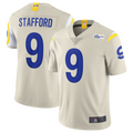 Perkns LA.Rams #9 Matthew Stafford Bone Vapor Limited Jersey American Stitched Jerseys