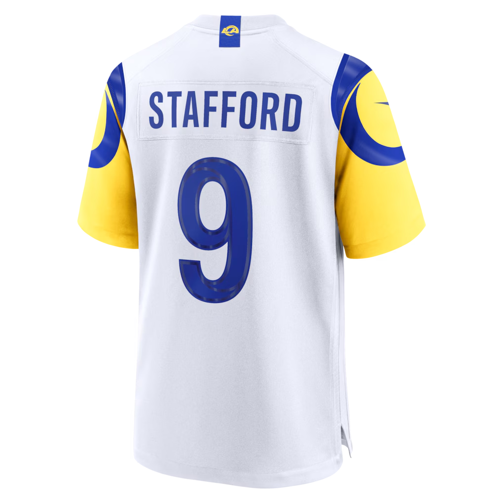 Perkns LA.Rams #9 Matthew Stafford White White Game Player Stitched Jerseys