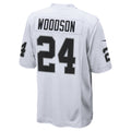 Perkns LV.Raiders #24 Charles Woodson Player Whtie Home Game  Stitched Jerseys
