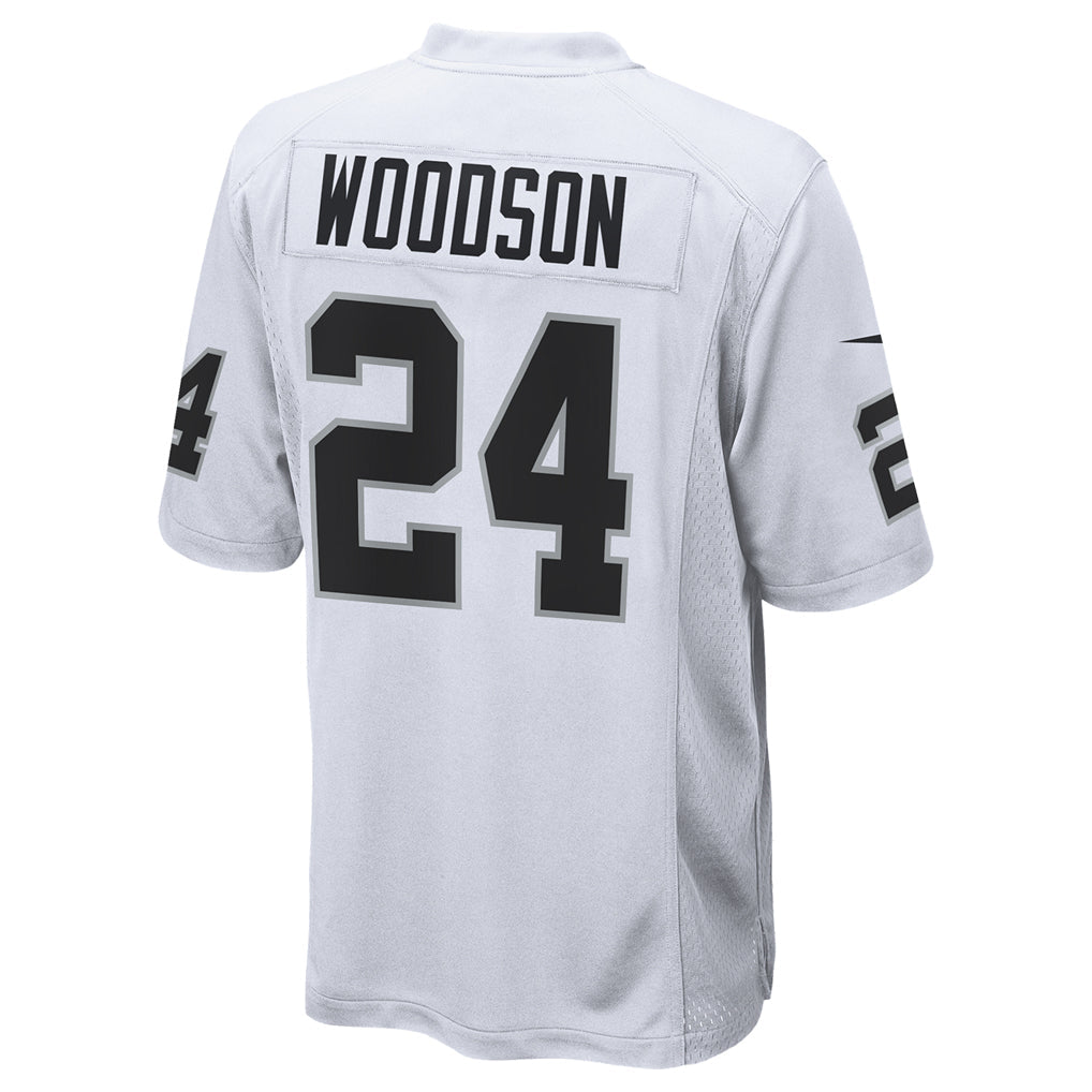 Perkns LV.Raiders #24 Charles Woodson Player Whtie Home Game  Stitched Jerseys