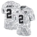 Perkns LV.Raiders #2 Ashton Jeanty Player Arctic Camo Salute to Service Limited  Stitched Jerseys