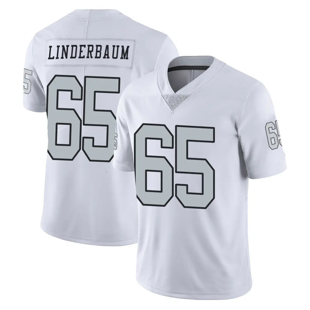 Perkns LV.Raiders #65 Tyler Linderbaum Player White Limited Color Rush Home Game Stitched Jerseys