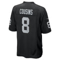 Perkns LV.Raiders #8 Kirk Cousins Black Team Game Stitched Jerseys