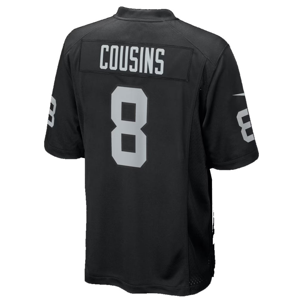 Perkns LV.Raiders #8 Kirk Cousins Black Team Game Stitched Jerseys