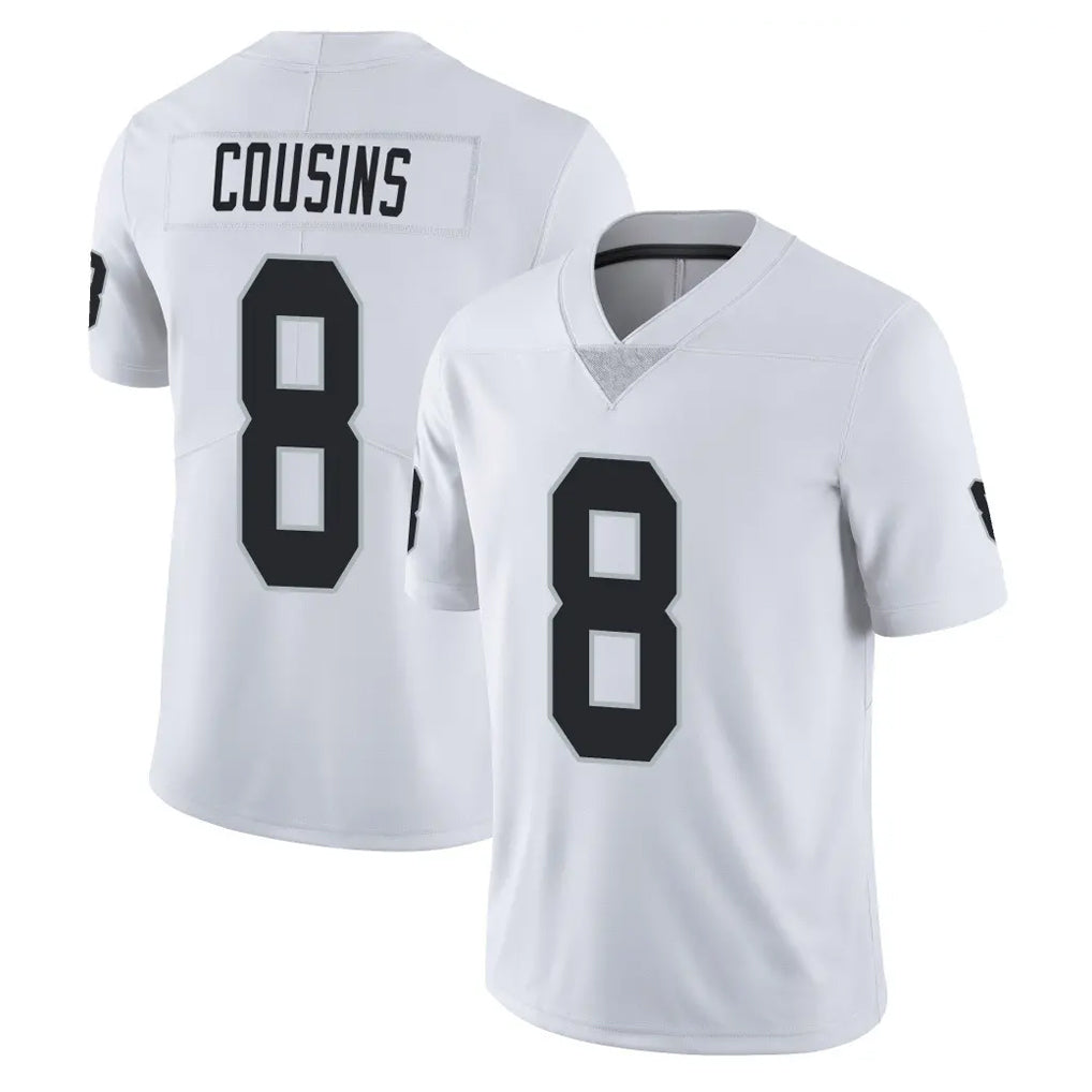 Perkns LV.Raiders #8 Kirk Cousins Player White Limited Vapor Untouchable Home Game Stitched Jerseys