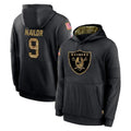 Perkns LV.Raiders #9 Jalen Nailor Player Black Salute to Service Hoodies Limited Game Stitched Jerseys