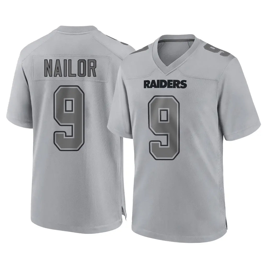 Perkns LV.Raiders #9 Jalen Nailor Player Gray Atmosphere Fashion Limited Game Stitched Jerseys