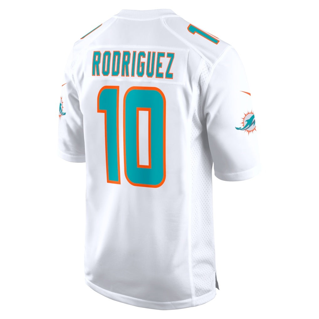 Perkns M.Dolphins #10 Jacob Rodriguez White Game Stitched Jerseys