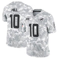 Perkns M.Dolphins #10 Tyreek Hill Player Arctic Camo Salute to Service Limited Stitched Jerseys