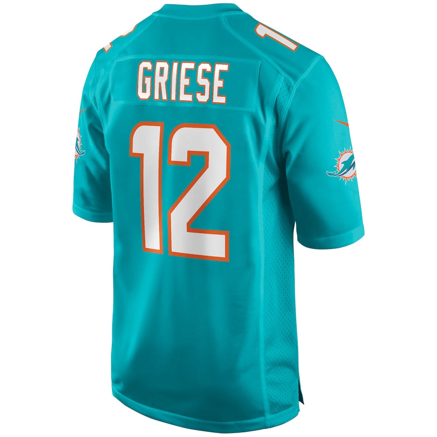 Perkns M.Dolphins #12 Bob Griese Player Aqua Game Stitched Jerseys