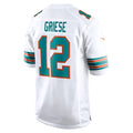 Perkns M.Dolphins #12 Bob Griese Player White Home Game Stitched Jerseys