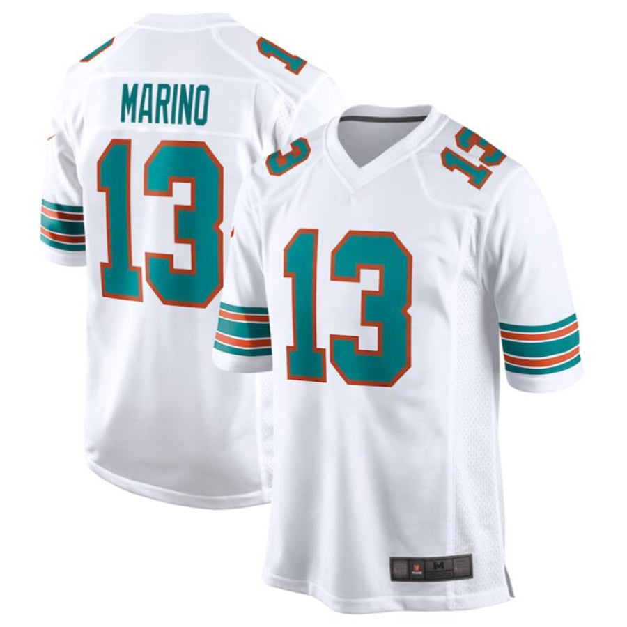 Perkns M.Dolphins #13 Dan Marino White Retired Player Jersey American Stitched Jerseys