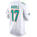 Perkns M.Dolphins #17 Jaylen Waddle Player White Home Game Stitched Jerseys