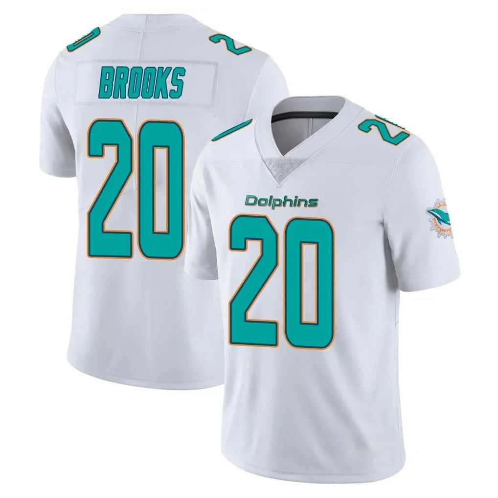 Perkns M.Dolphins #20 Jordyn Brooks Player White Limited Vapor Untouchable Home Game Stitched Jerseys