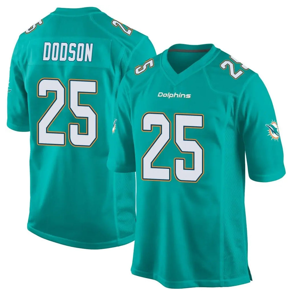 Perkns M.Dolphins #25 Tyrel Dodson Player Aqua Team Color Home Game Stitched Jerseys