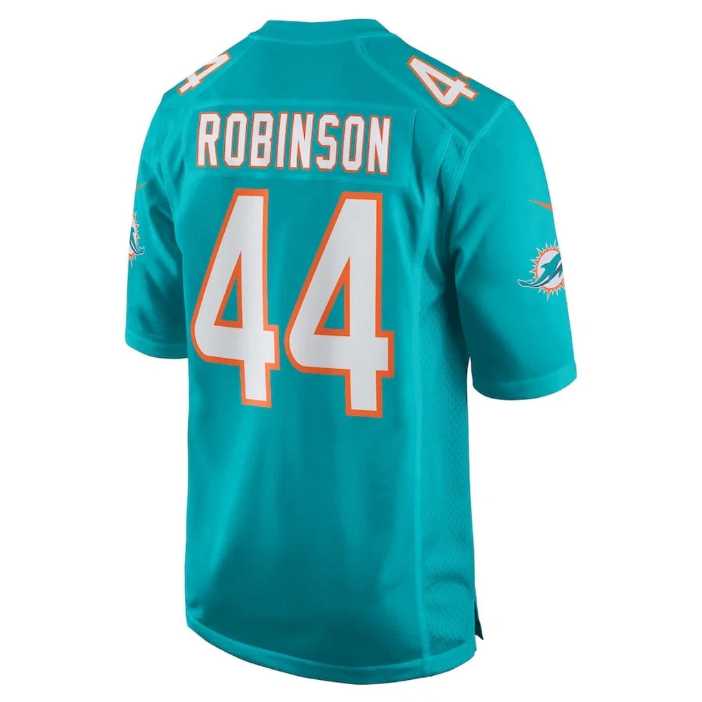 Perkns M.Dolphins #44 Chop Robinson Player Aqua Home Game Stitched Jerseys