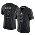 Perkns M.Dolphins #5 Jaylen Wright Player Black Reflective Limited Game Stitched Jerseys