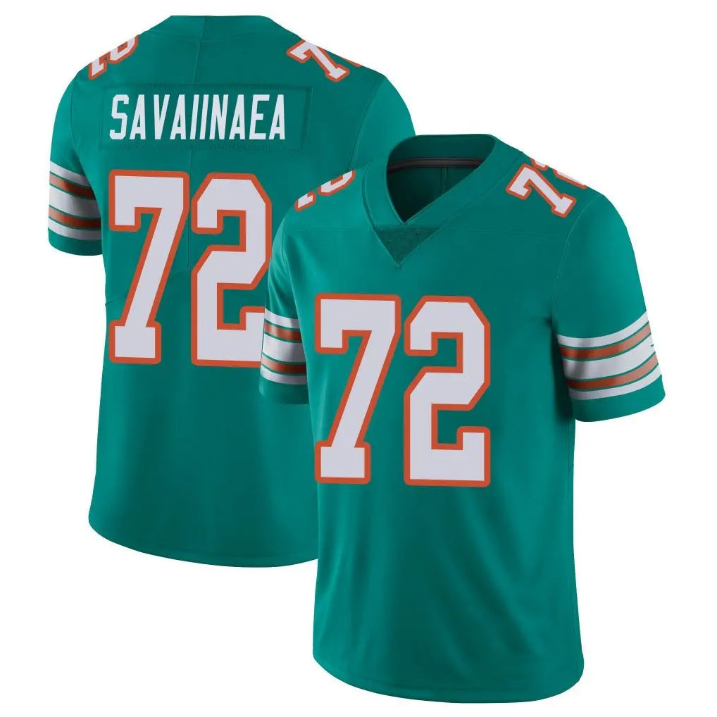 Perkns M.Dolphins #72 Jonah Savaiinaea Player Aqua Limited Alternate Vapor Untouchable Home Game Stitched Jerseys