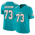 Perkns M.Dolphins #73 Austin Jackson Player Aqua Limited Vapor F.U.S.E. Home Game Stitched Jerseys