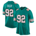 Perkns M.Dolphins #92 Zach Sieler Player Aqua Alternate Home Game Stitched Jerseys