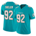 Perkns M.Dolphins #92 Zach Sieler Player Aqua Limited Vapor F.U.S.E. Home Game Stitched Jerseys