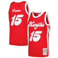 Perkns M.Grizzlies #15 Vince Carter Mitchell & Ness Red 2015-2016 Hardwood Classics Swingman Stitched Jerseys