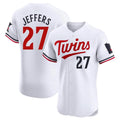 Perkns M.Twins #27 Ryan Jeffers Player White Home Limited Elite Stitched Jerseys