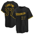 Perkns M.Twins #37 Victor Caratini Player Black Snake Skin City Home Game Stitched Jerseys