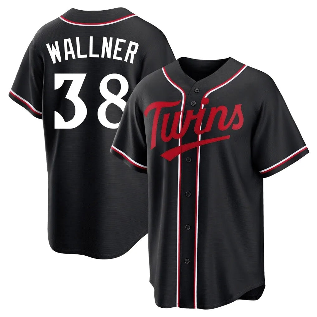 Perkns M.Twins #38 Matt Wallner Player Black Fashion Out Home Limited Stitched Jerseys