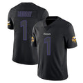 Perkns MN.Vikings #1 Kyler Murray Player Black Impact LImited Home Game Stitched Jerseys