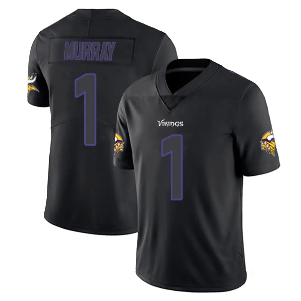 Perkns MN.Vikings #1 Kyler Murray Player Black Impact LImited Home Game Stitched Jerseys